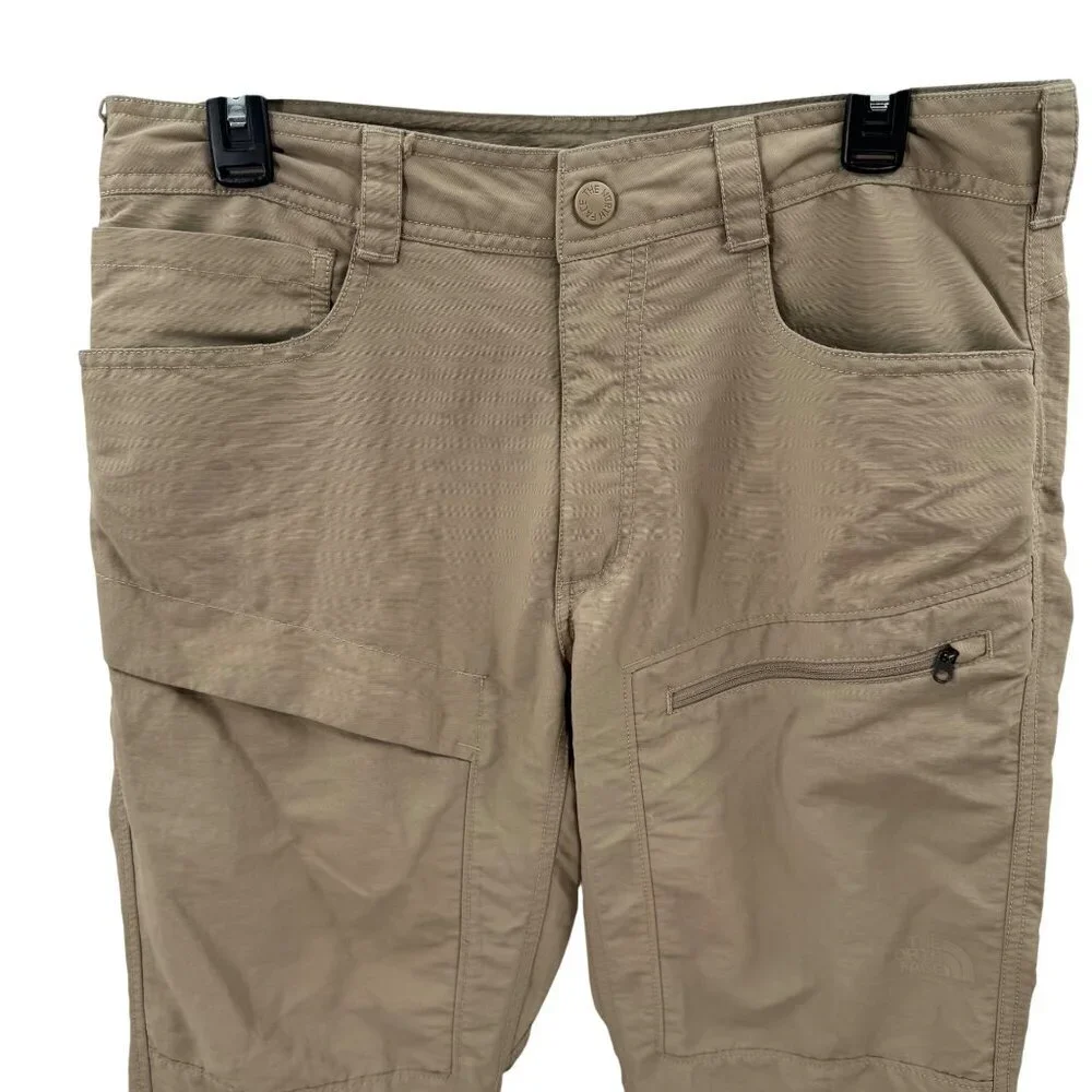 The North Face Mens Tan Hiking Pants Size 32 Lightweight & Durable Outdoor Botto